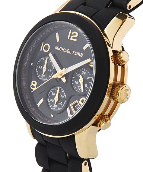 black silicone michael kors watch|Michael Kors watches black women.